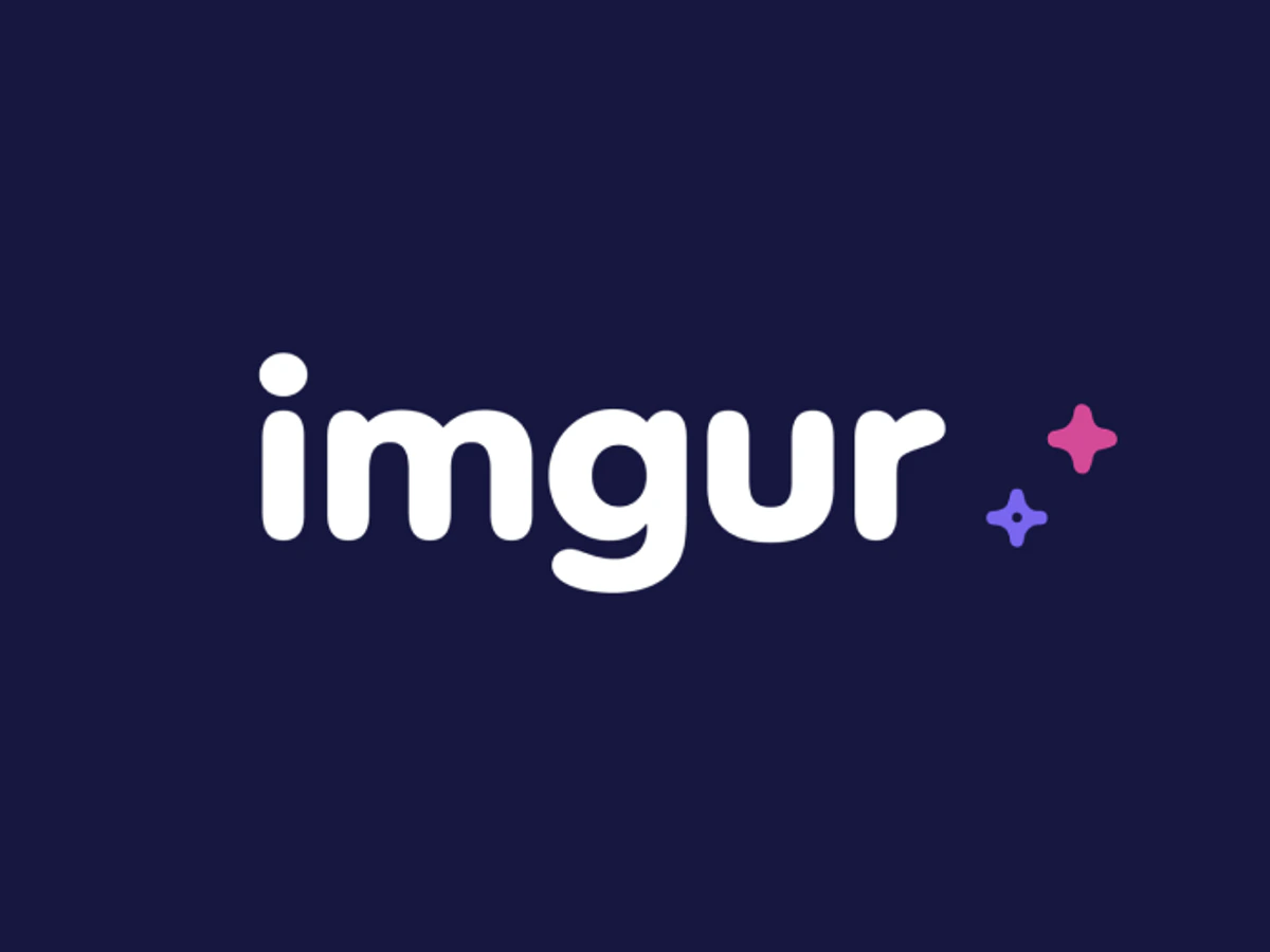 The evolved Imgur wordmark on a deep navy field