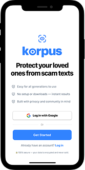 Korpus suspicious message upload prompt